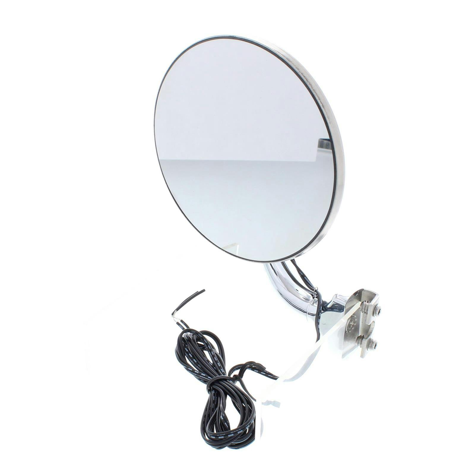 Universal Rear View Door Peep Mirror w/ LED Turn Signal, 4 Inch