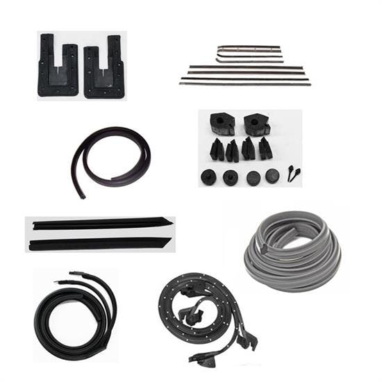 1967 Nova 2 Door Hardtop Weatherstrip Kit, OEM Windowfelts