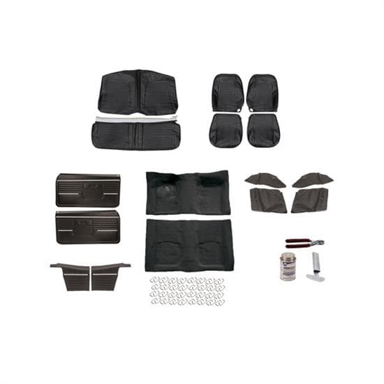 Basic Black Interior Kit, 1968 Camaro Convertible, Bucket Seats