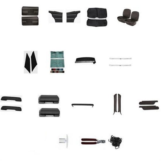 Standard Complete Interior Kit for 1968 Camaro, Bucket Seats, Black