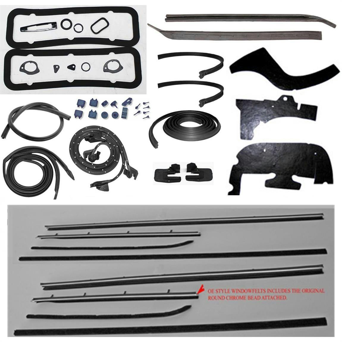 Complete Weather Stripping Kit, 1968 Camaro/Firebird