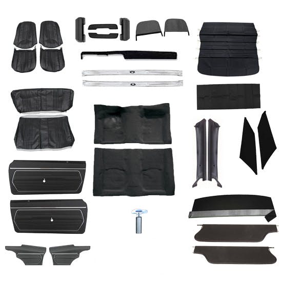 Standard Complete Interior Kit for 1969 Camaro Coupe w/o AC, Black
