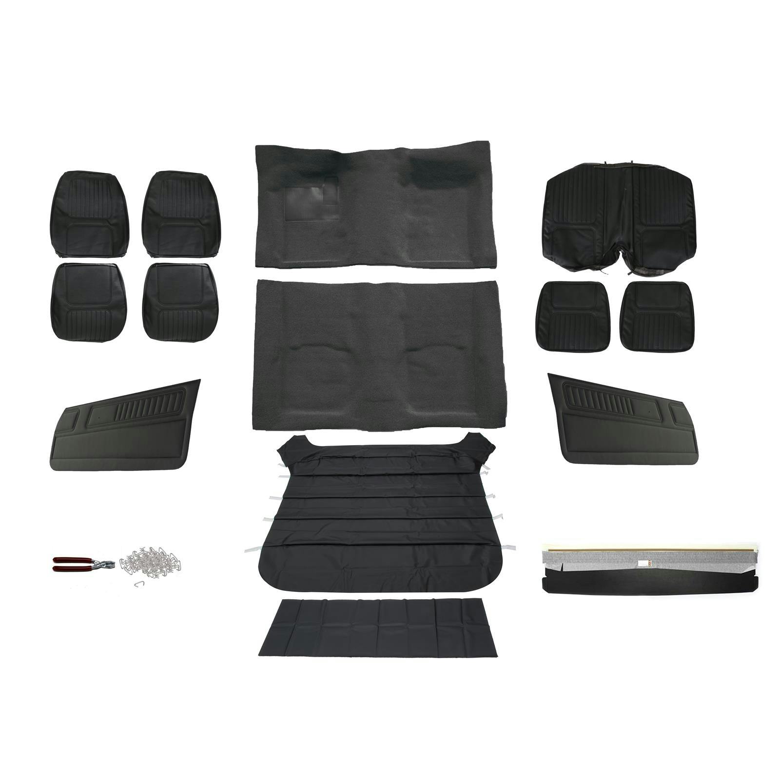 Complete Standard Interior Kit for 1970 Camaro, Black