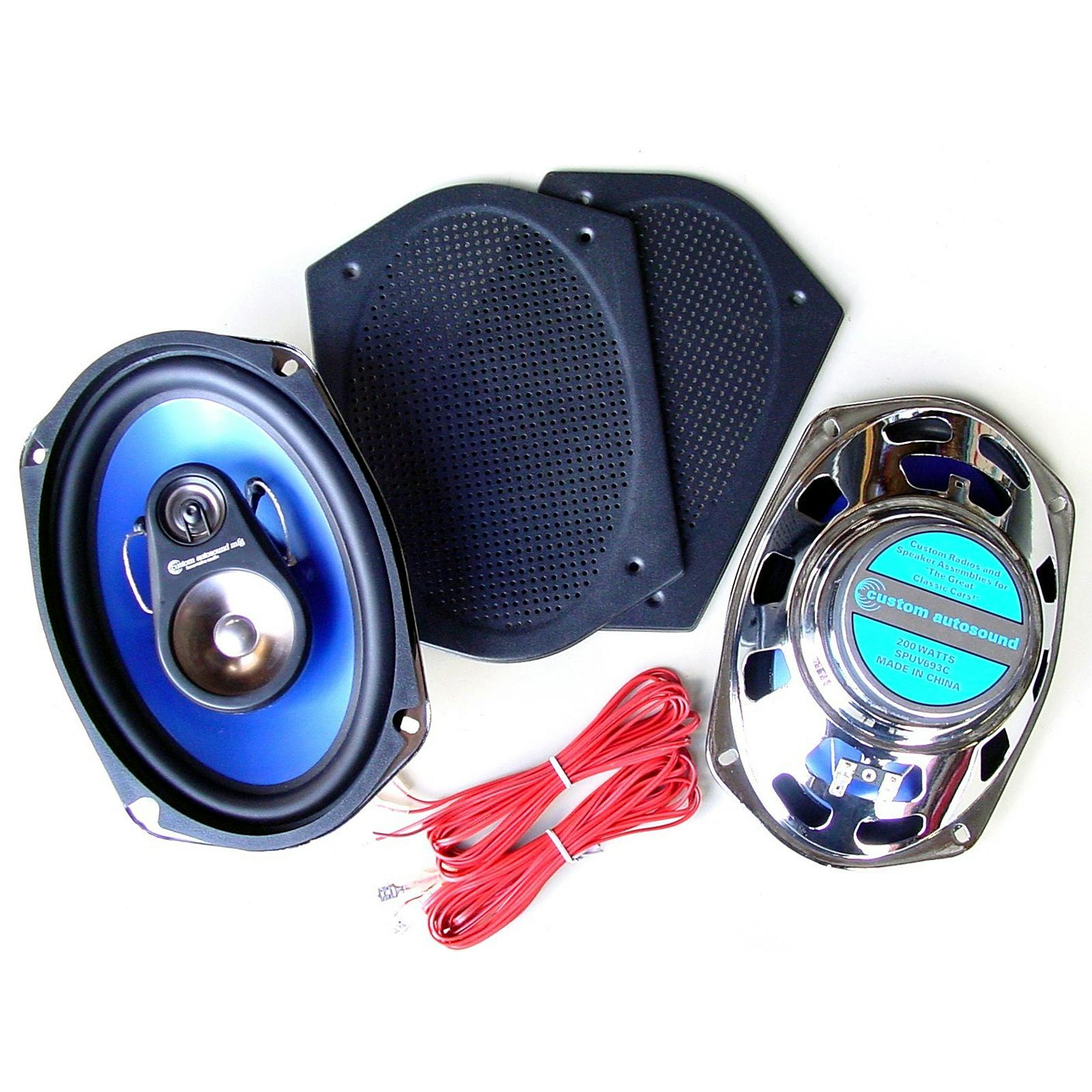 Custom Autosound CAM-693C Radio Rear Speakers, 6x9/3-Way/200 Watt,Pair