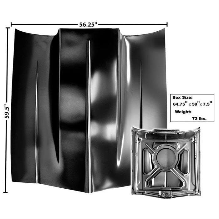 Dynacorn 1468L 68-69 Chevelle SS-396 Hood, 2 Inch Cowl Induction