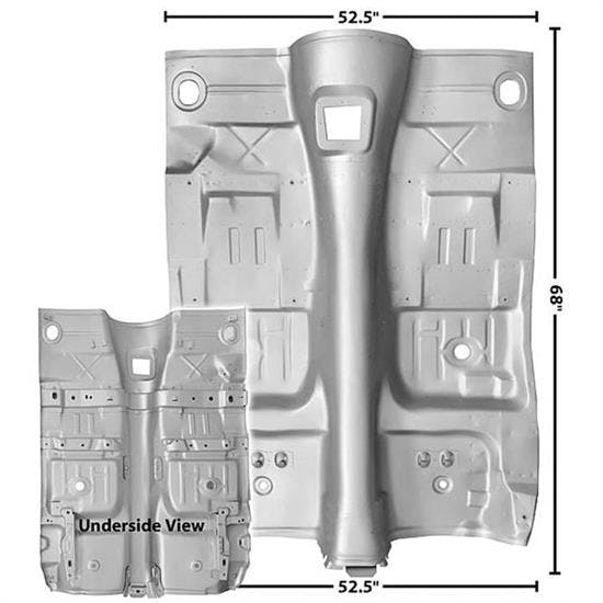 Dynacorn 1045ZWT 70-74 Camaro One Piece Floor Pan w/ Braces
