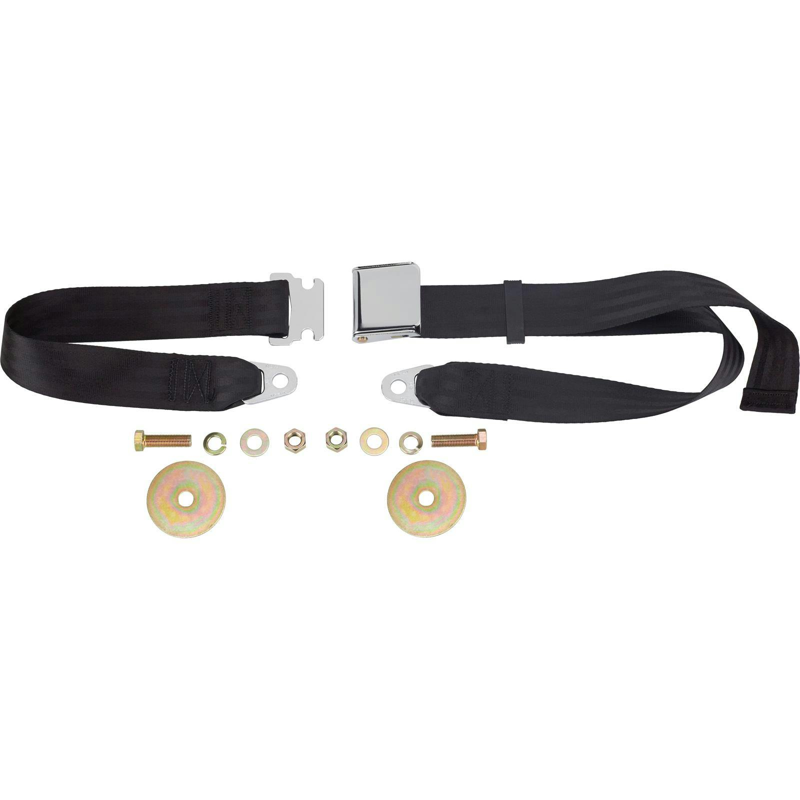 Dynacorn SBL-BK60 60 Inch Vintage Style Seat Belt, Camaro, Black, Each