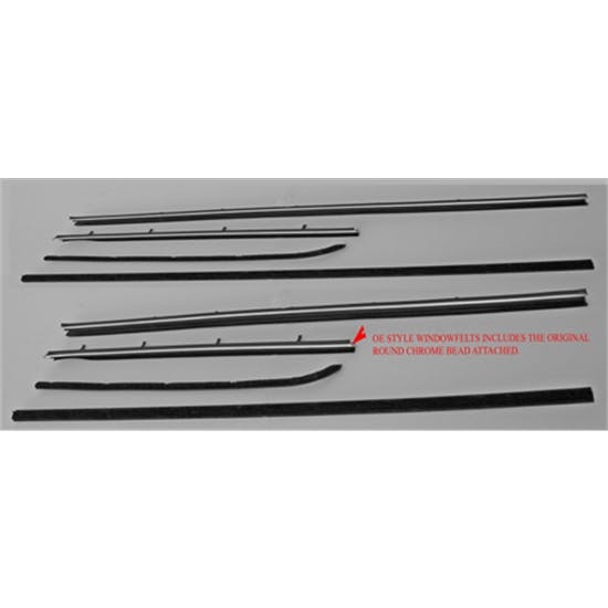 Repops CA166A Interior 8-Piece Window Felt Kit, 1968-69 Camaro Coupe