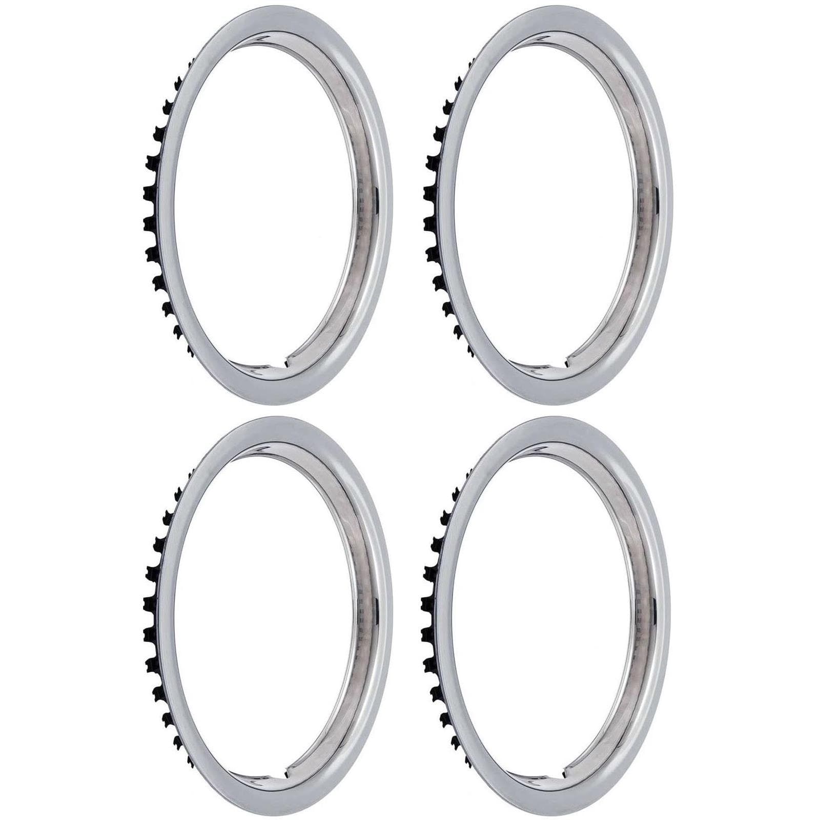 OER *TR3000 14 Inch Rally Wheel Trim Ring Set, SS 1-1/2 In Deep