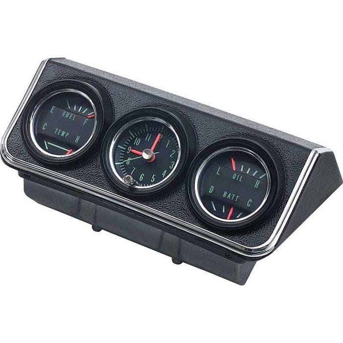 OER 3952637 1967 Camaro Console Gauges Assembly, 4 Gauges w/Clock