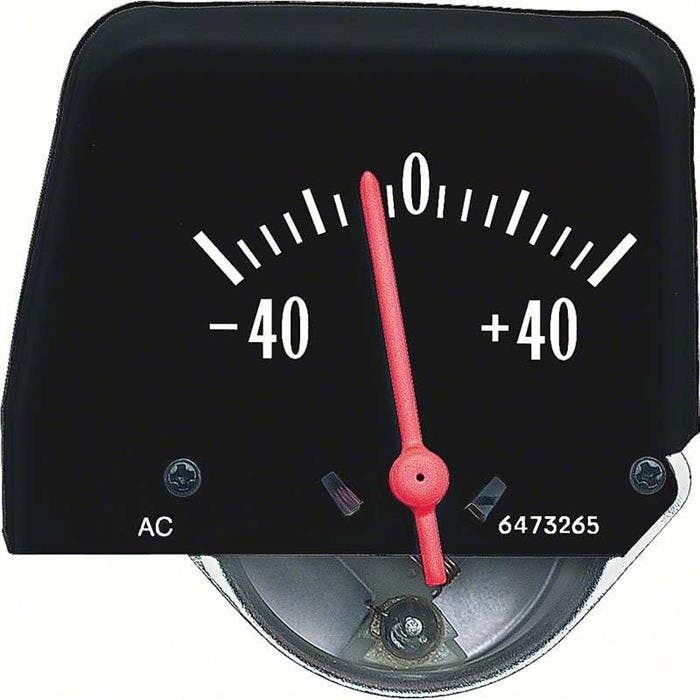 OER 6473840 1968-76 Black Console Amp Gauge