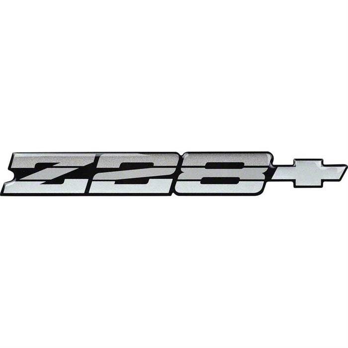 OER 14083662 85-86 Camaro Z28 Rear Panel Emblem w/Silver Bow Tie