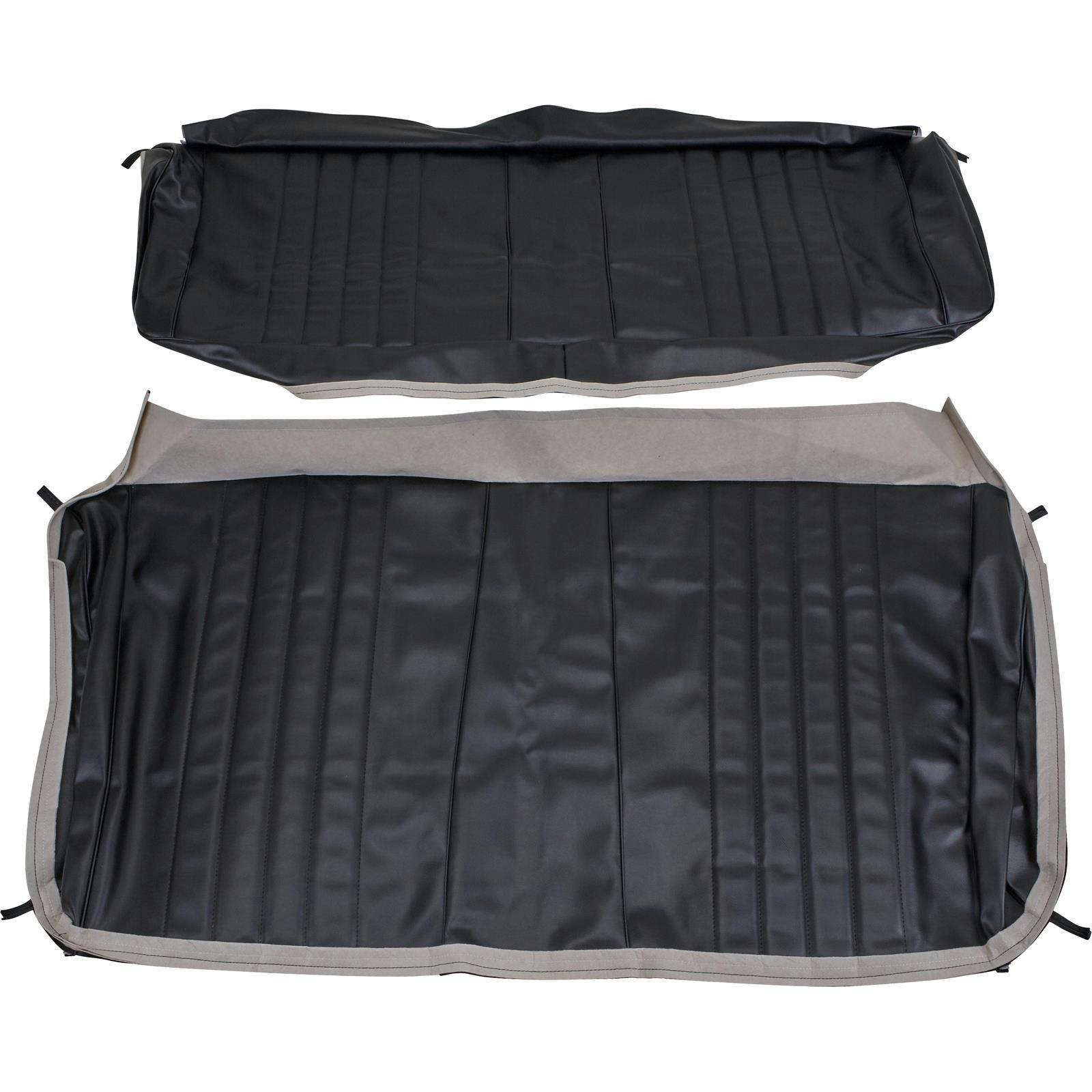 PUI 68AS10C Rear Seat Upholstery, 68 Chevelle Coupe, Black