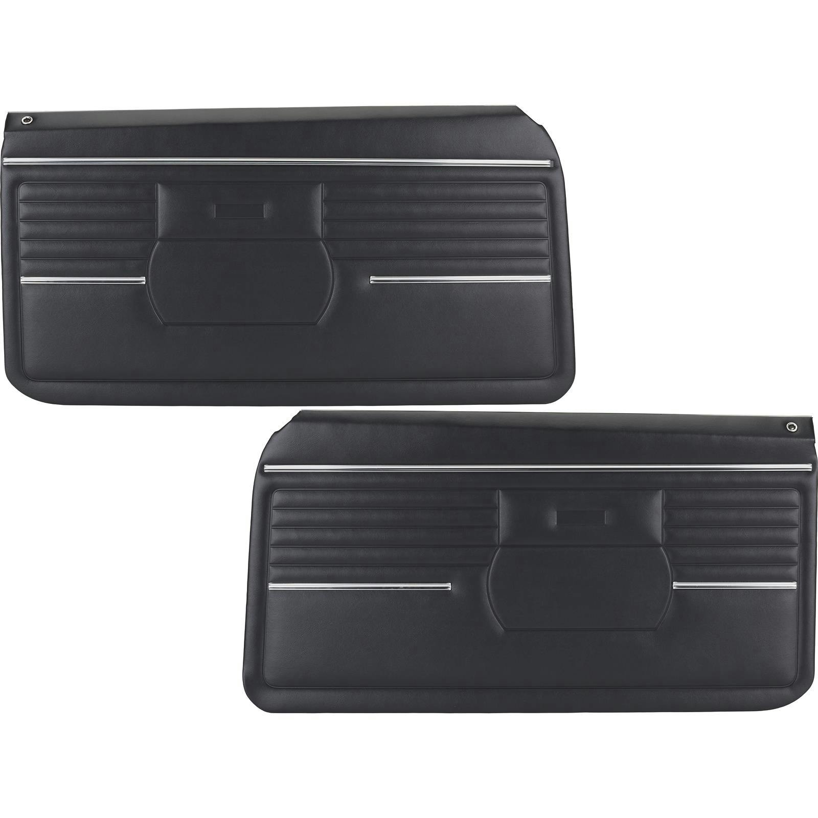 PUI PD210 1968 Camaro Standard Front Door Panels, Black, Pair