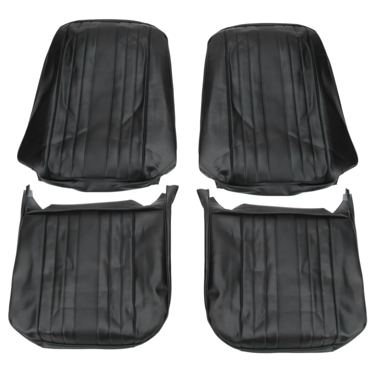 PUI 69AS10U Bucket Seat Upholstery, 1969 Chevelle/El Camino, Black