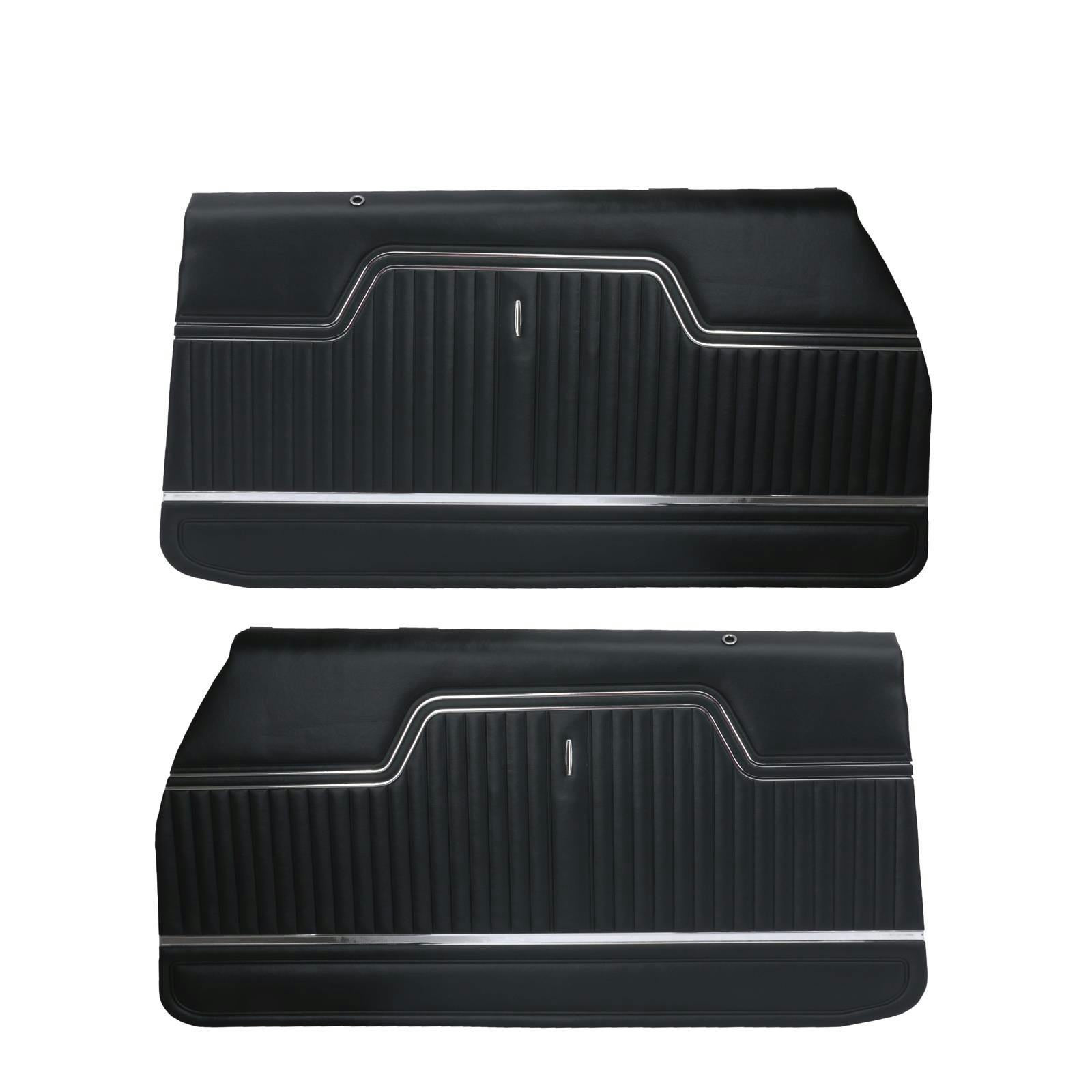 PUI PD240 1970-1972 Chevelle Standard Front Door Panels, Black