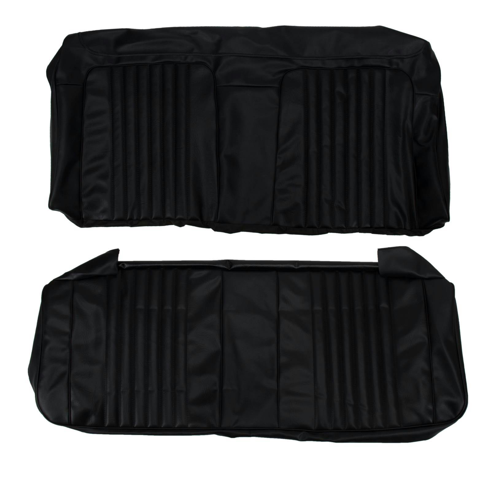 PUI 71AS10C Rear Seat Upholstery, 1971-72 Chevelle Coupe, Black