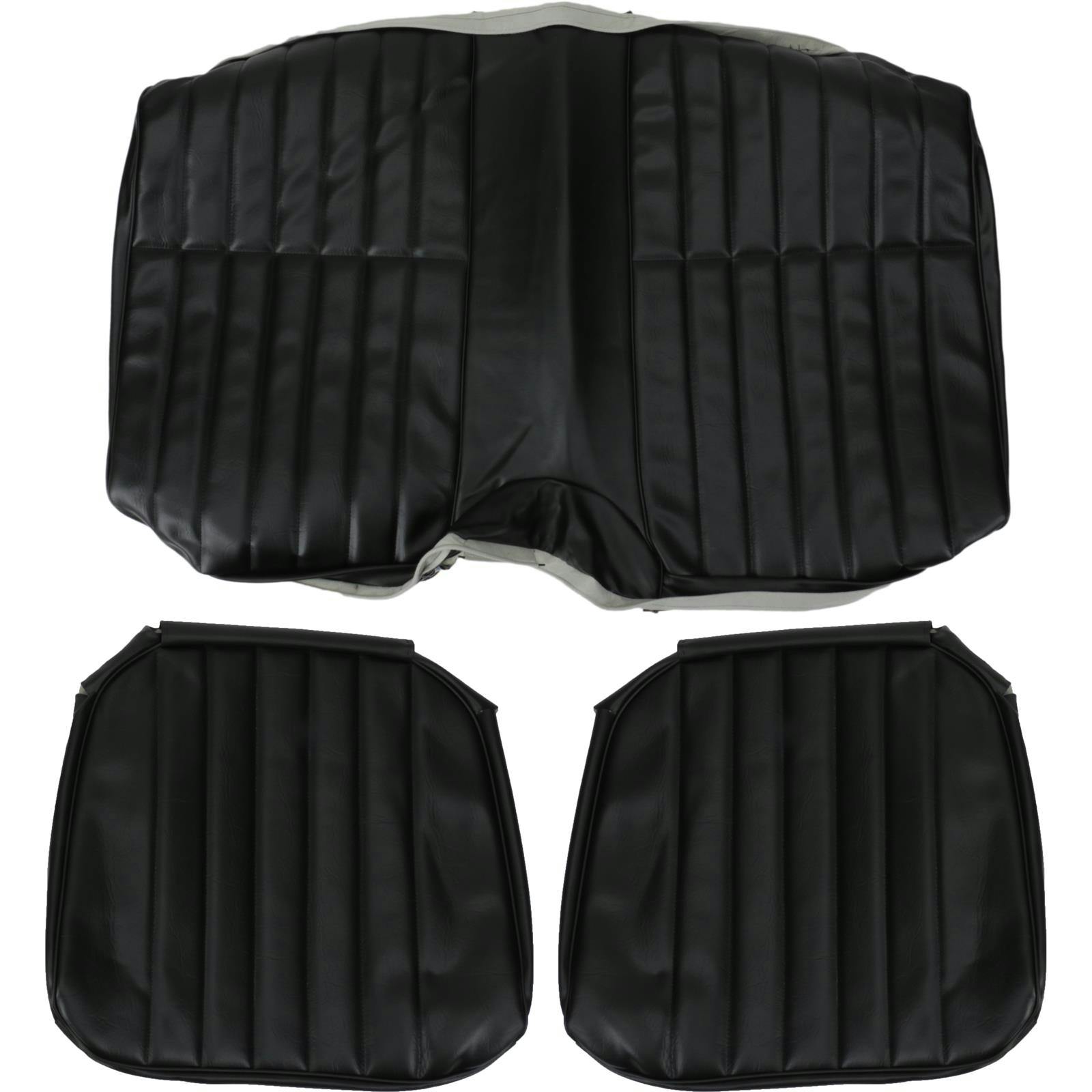 PUI 71FS10C 1971-1973 Camaro Black Rear Seat Upholstery