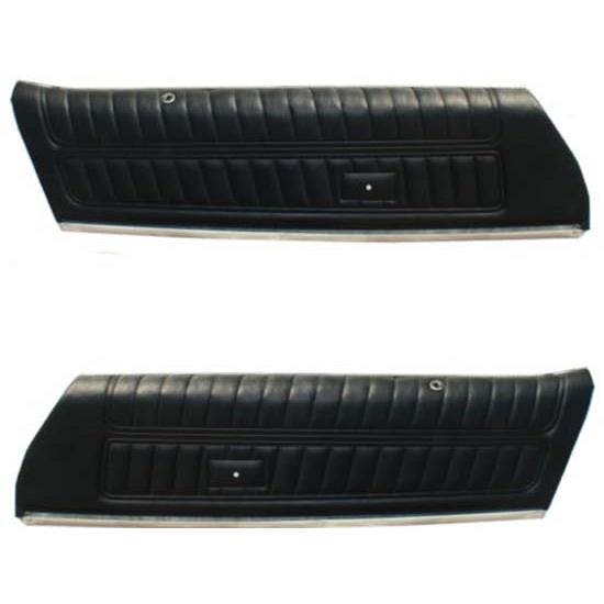 PUI 77FD70-P Front Door Panels, 1977 Camaro, Black, Pair