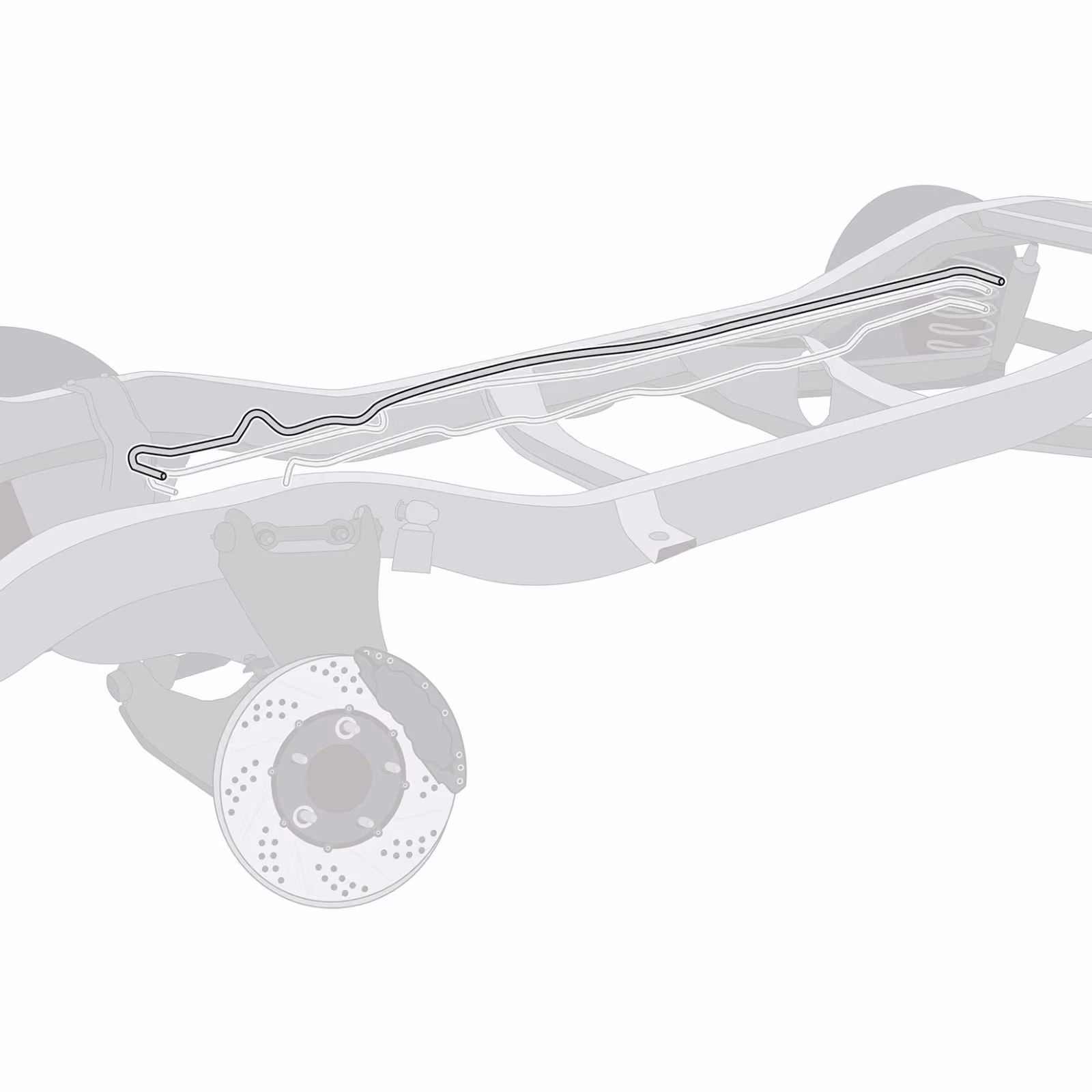 The Right Stuff FGL6805S 68 Camaro BBC 3/8in Stainless Fuel Line