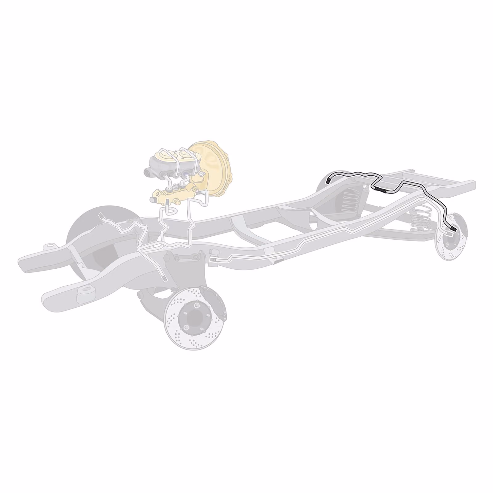 The Right Stuff XRA7402 74 Nova, Pre-Bent Rear Axle Brake Line
