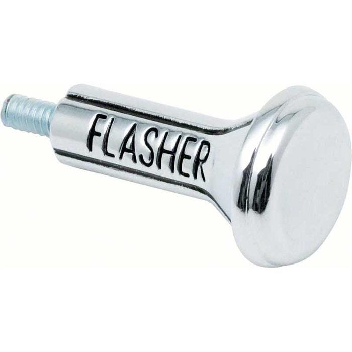 OER 396256 1967-70 Chrome Hazard Switch Knob, Die-Cast Chrome