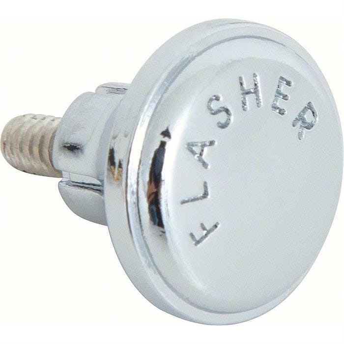 OER 398165 1967-72 GM, Hazard Switch Knob, Chrome, Short Style