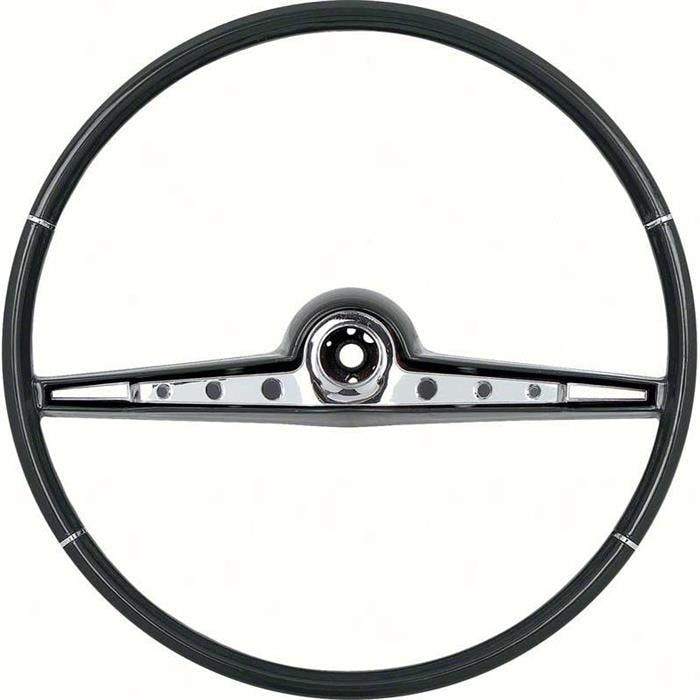 OER 769868 62 Impala Steering Wheel/Horn Ring, Standard/SS, Black