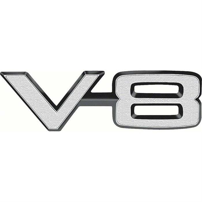 OER 2579748 1966-70 Mopar V-8 Front Fender Emblem, Each