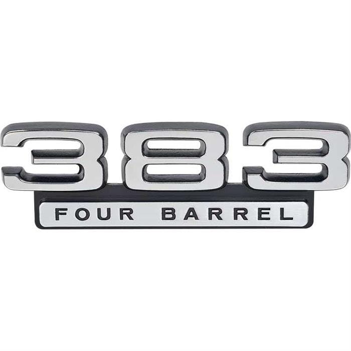 OER 2579804 67-70 Mopar 383 Four Barrel Front Fender Emblem
