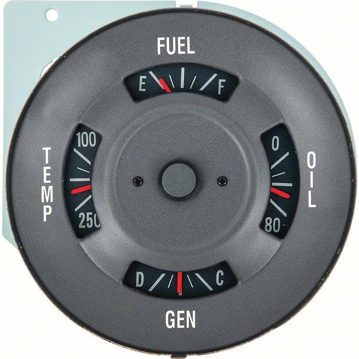 OER 3196868 1968 Pontiac Firebird Dash Gauge Cluster, 4 Gauge