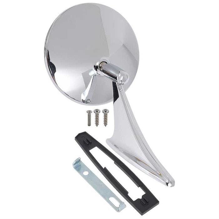 OER 3909197 1966-72 Outer Door Mirror w/Ribbed Base