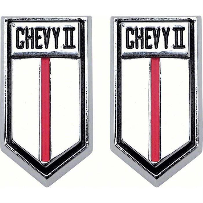OER 4539568 1966-67 InChevyII In Door Panel Emblems