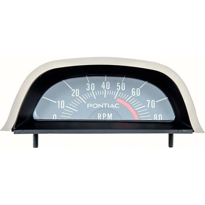 OER 6468972 68 Pontiac Hood Tachometer, V8 Point Ignition