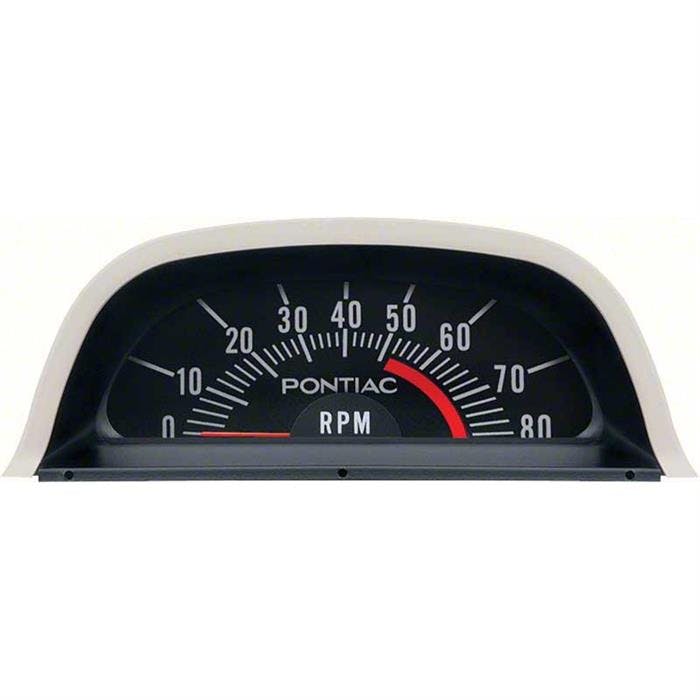 OER 6468974 69 Pontiac Hood Tachometer, V8 Point Ignition