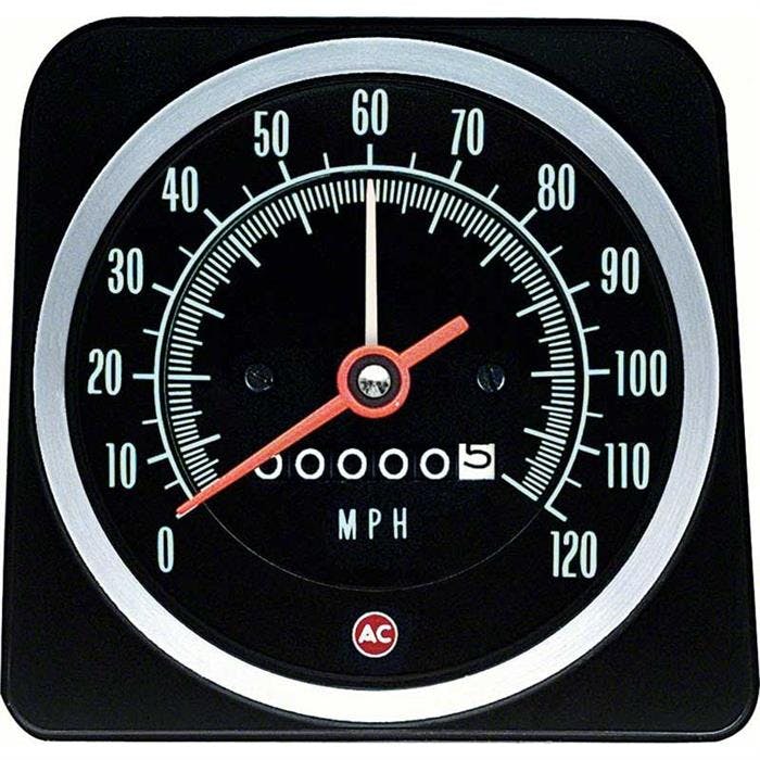 OER 6482888 1969 Camaro Speedometer, 120 MPH, w/Speed Warning