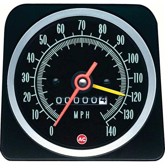 OER 6492576 69 Copo Camaro 140 MPH Speedometer, w/Speed Warning