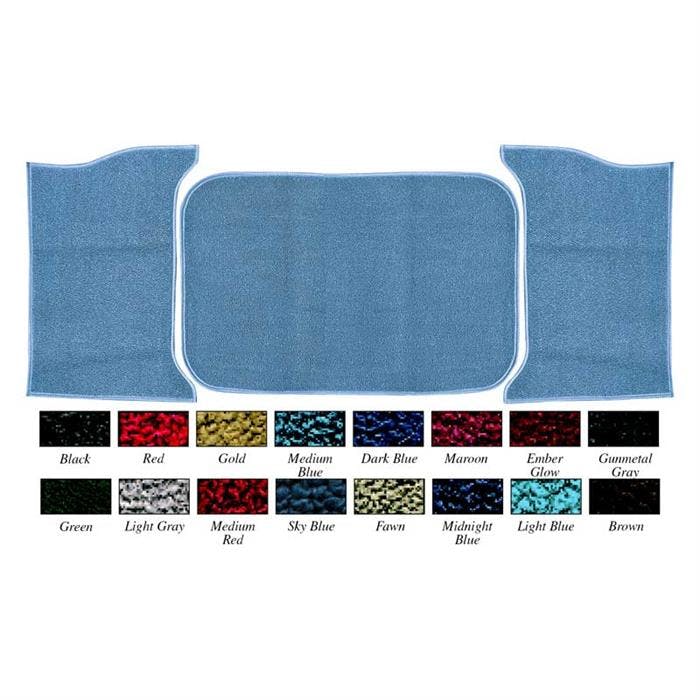 OER 53116208 59-60 Impala Medium Blue 3 Piece Loop Trunk Set