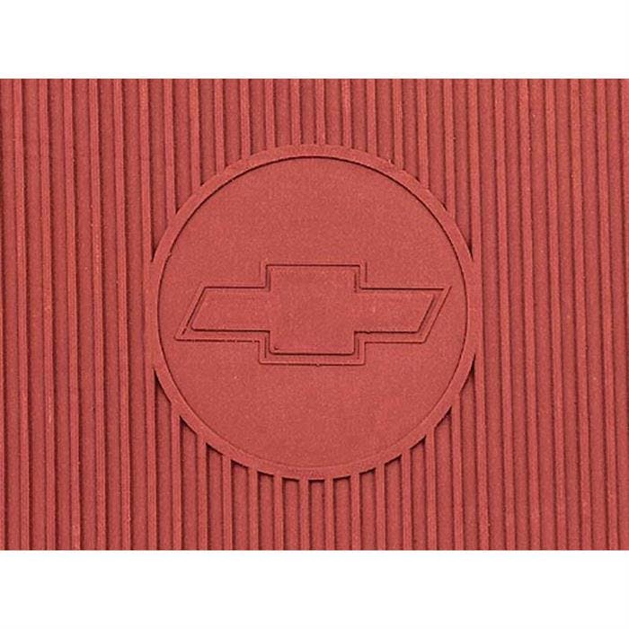 OER B73002 67-69 Camaro Red Rubber Bow Tie Floor Mat Set