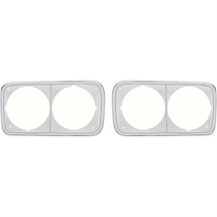 OER CT4317 1969-72 GMC Truck, Headlamp Bezels, Chrome, Pair