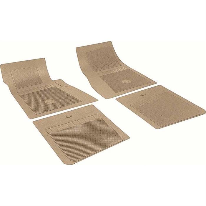 OER FP73017 Chevy 4 Piece Fawn Floor Mat Set w/Bow Tie