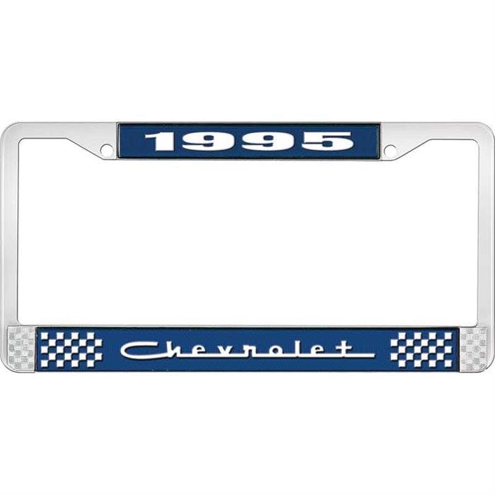 OER LF2239505B 1995 Chevy Blue/Chrome License Plate Frame