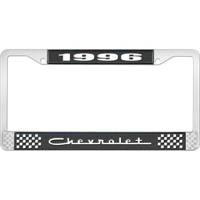 OER LF2239605A 1996 Chevy Black/Chrome License Plate Frame
