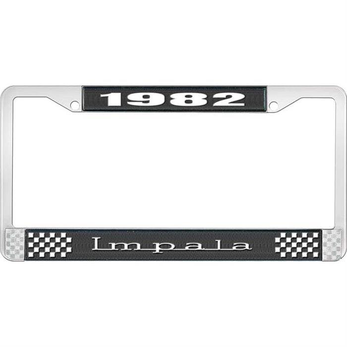 OER LF2248203A 1982 Impala Black/Chrome License Plate Frame