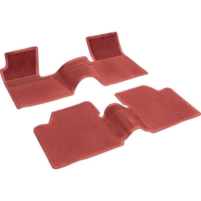OER M62002 1962-64 Nova Red 2 Piece OE Style Rubber Floor Mat Set