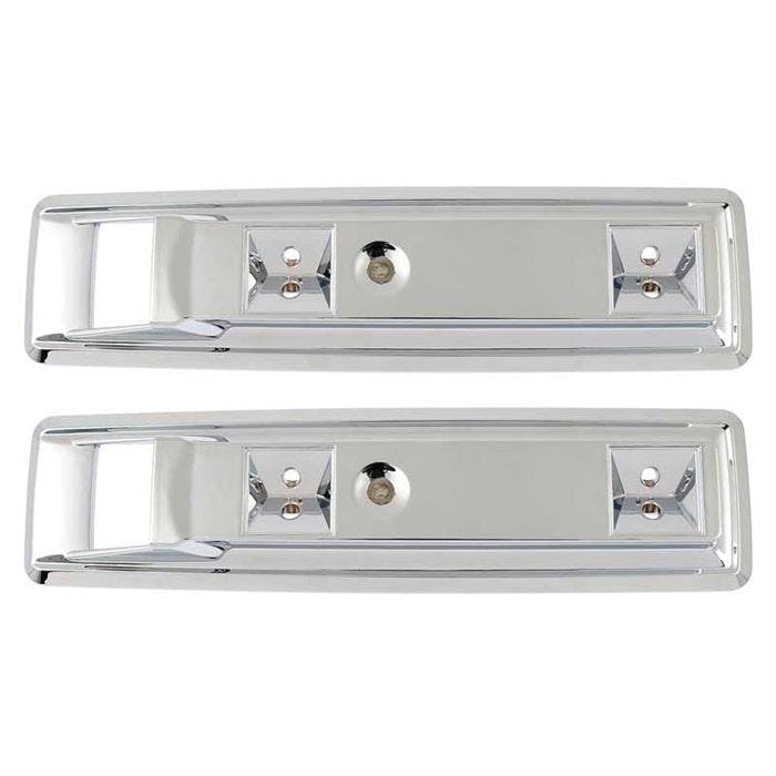 OER MB2004 1966-70 Mopar B-Body 13 In Chrome Front Arm Rest Bases