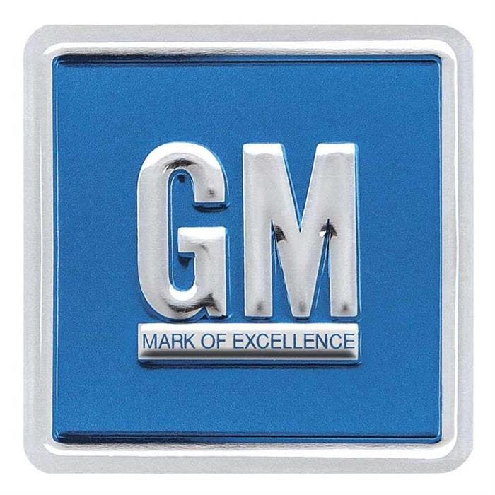 OER PD8001 67-74 GM Excellence Emblem Door Decal, Embossed Blue