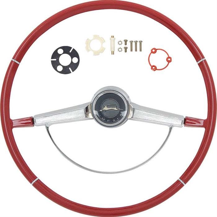 OER *R65002 1965 Impala Steering Wheel Kit, Red