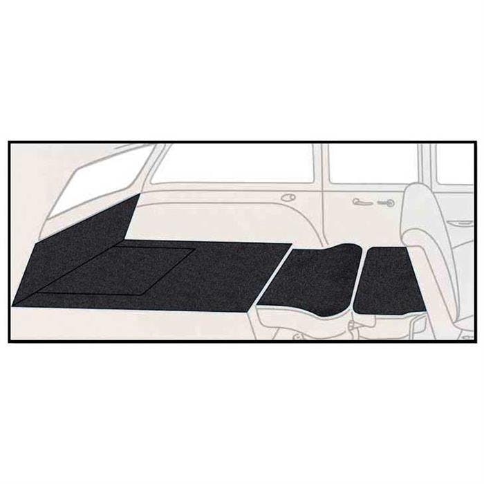 OER TF117801 55-57 Chevy Station Wagon 5 Piece Black Carpet