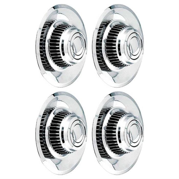 OER *WR1012A 4 Piece Short Chrome Rally Wheel Derby Cap